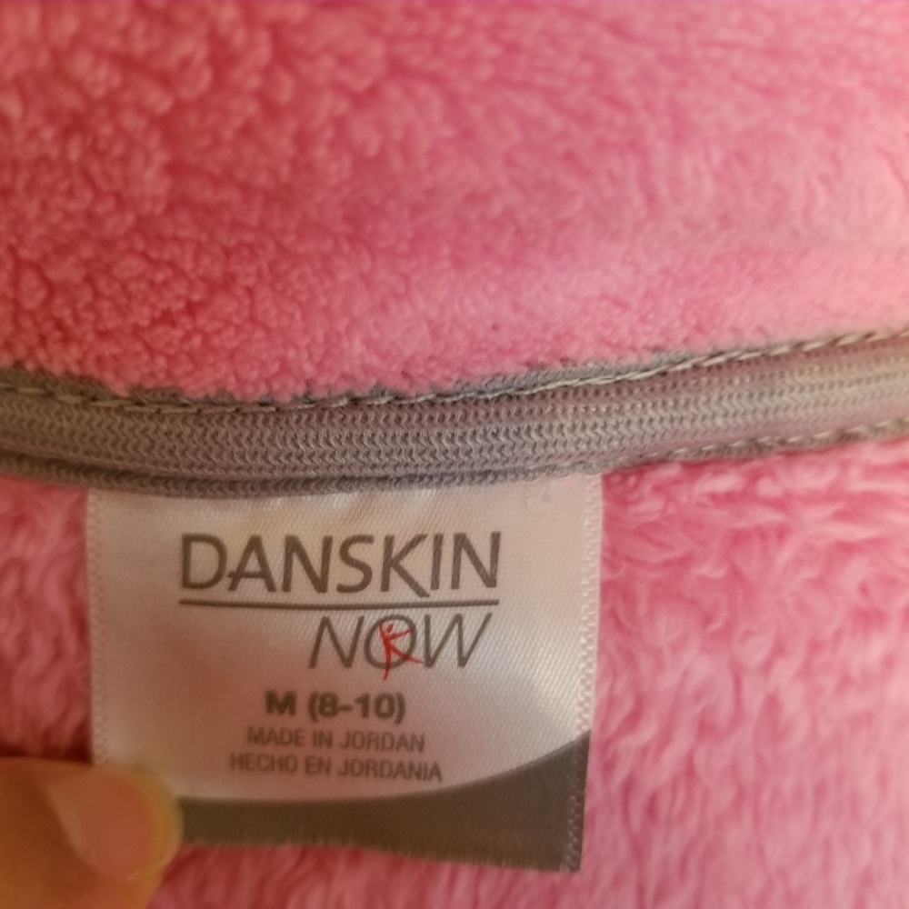 Danskin Fuzzy Sweater With Zipper, Pink and Gray, SIZE M. - Picture 16 of 16